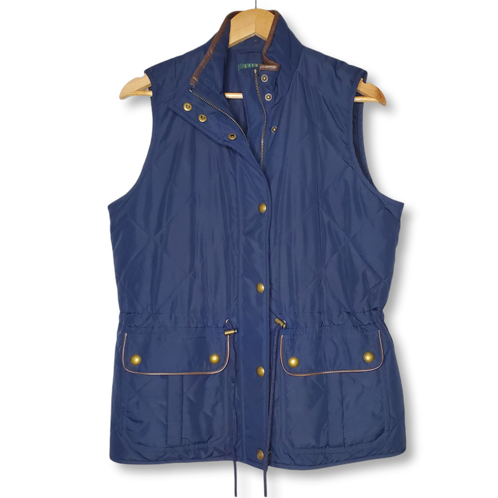 Lauren Ralph Lauren Quilted Puffer Vest Navy Sz L